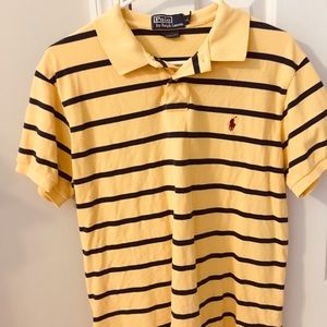 Custom fit L navy and yellow polo